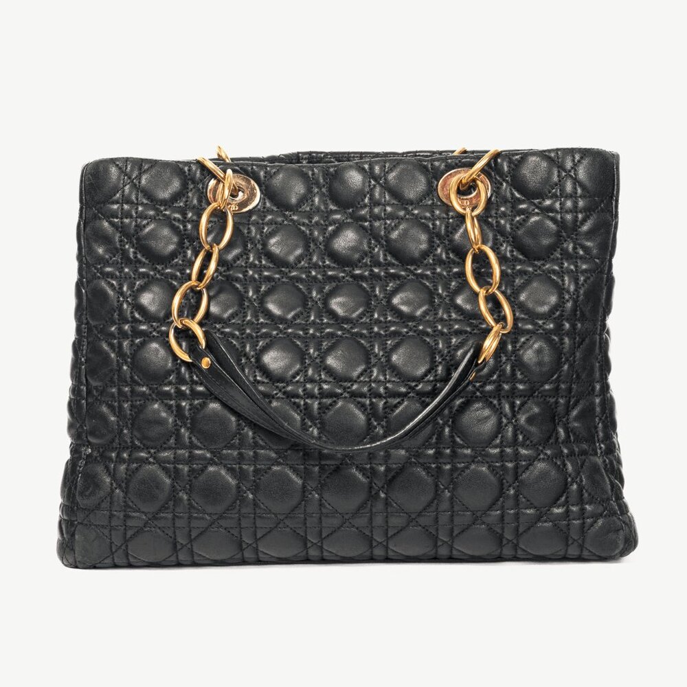 Christian Dior Lady Dior Black Cannage Lambskin Tote - Picture 4 of 11